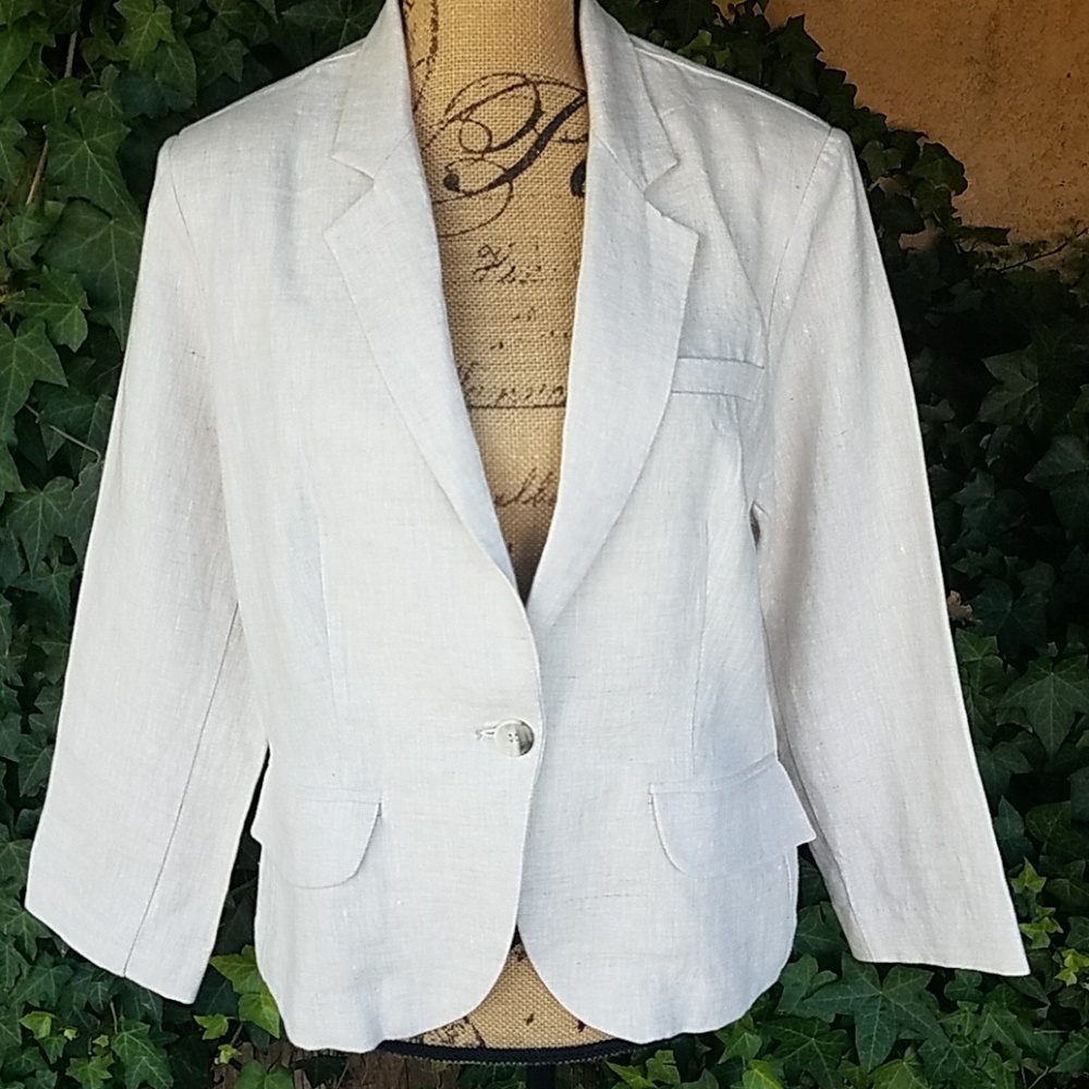 Olivia Moon 100% Linen Blazer Size XL